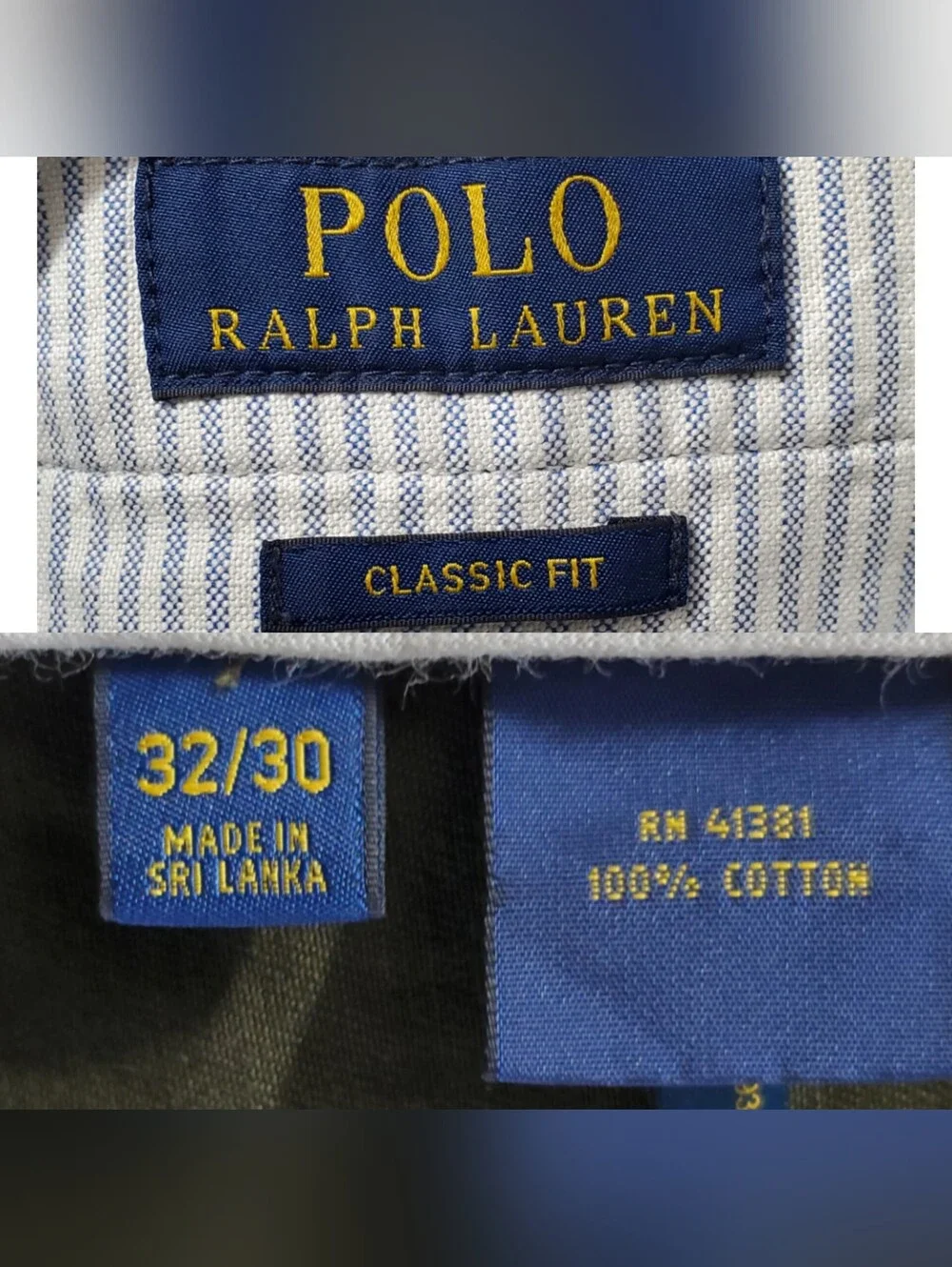 NWT Polo Ralph Lauren 32x30 classic fit straight pants flat front dark green